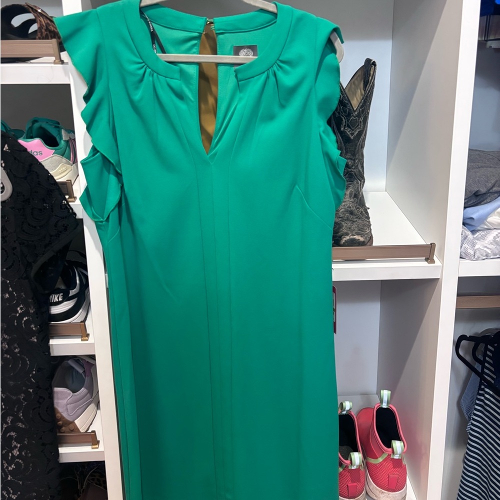 Vince Camuto Vibrant Green Midi Dress
